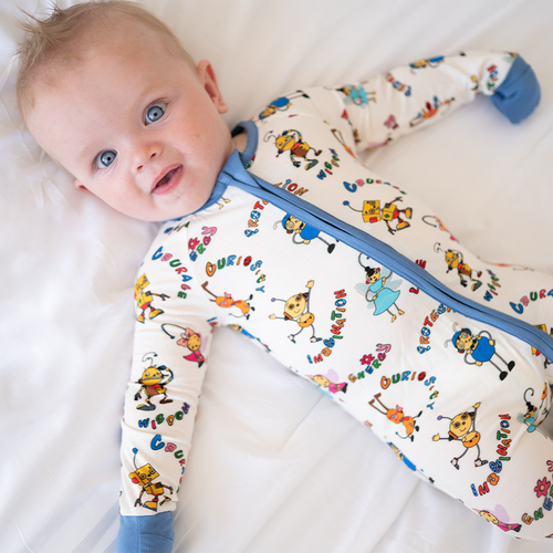 Robot World Baby Bamboo Zipper Romper Pajama