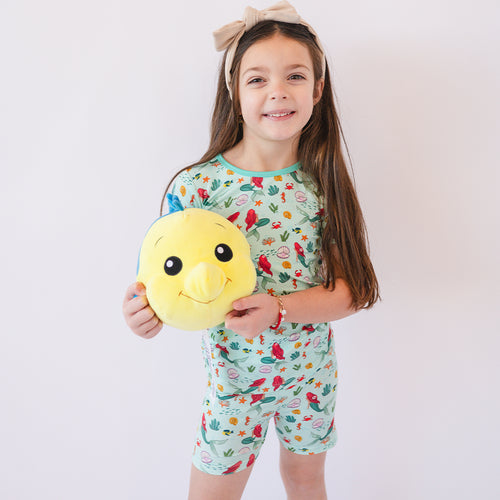 Little Mermaid Kids Bamboo Short Two-Piece Pajama Set