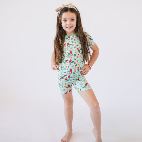 Little Mermaid Kids Bamboo Short Two-Piece Pajama Set