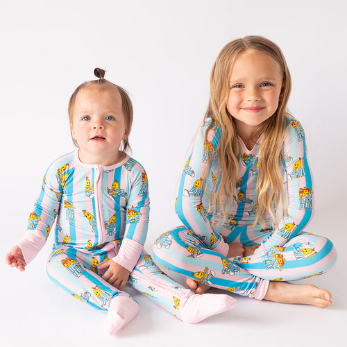 FancyPrince Striped Banana Kid Bamboo Two-Piece Pajama Set