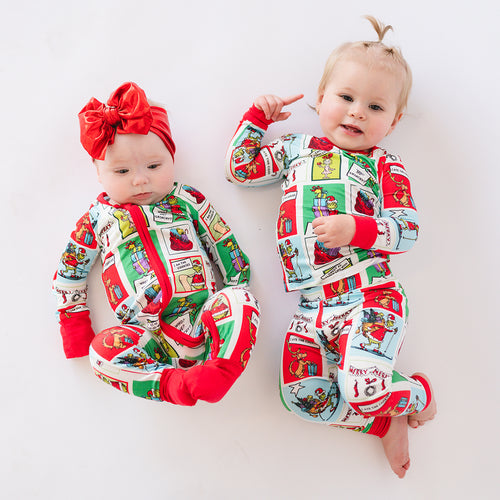 Christmas Green Guy Gift Bamboo Zipper Romper