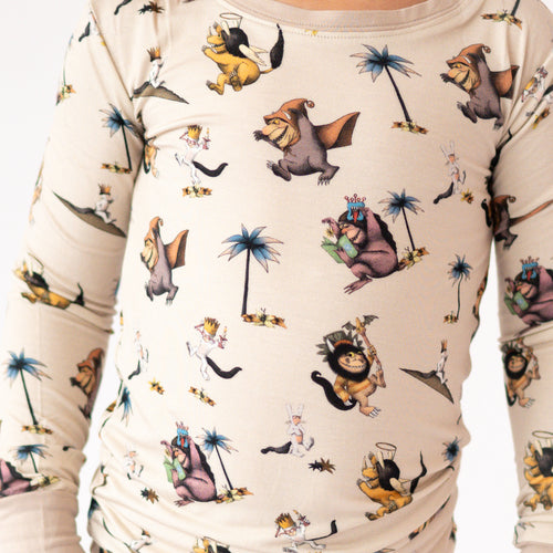 FancyPrince Monster Adventure Kid Bamboo Two-Piece Pajama Set