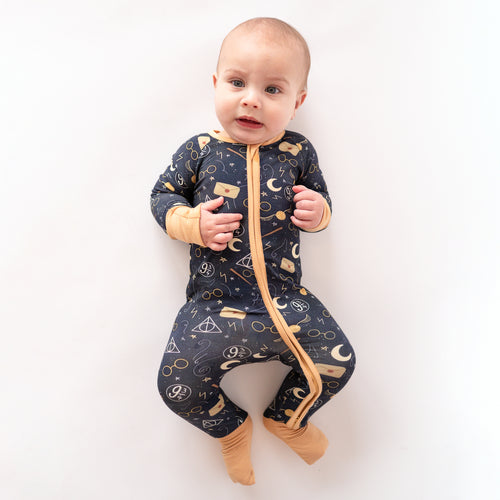 FancyPrince Magic Academy Baby Bamboo Zipper Romper Pajamas