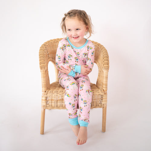 FancyPrince Unicorn Girl Kid Bamboo Two-Piece Pajama Set