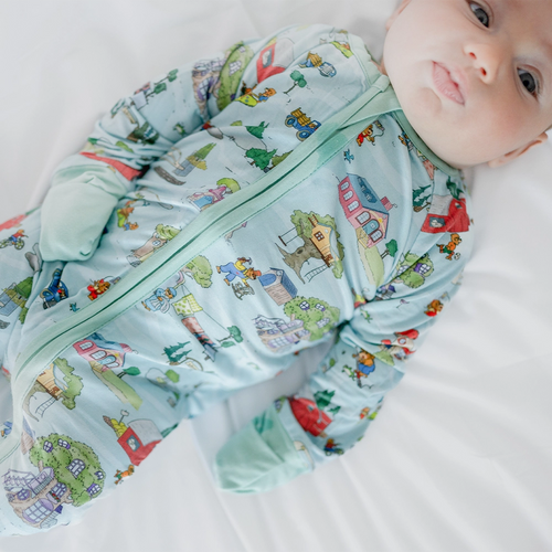 Bear Family Life Baby Bamboo Zipper Romper Pajamas