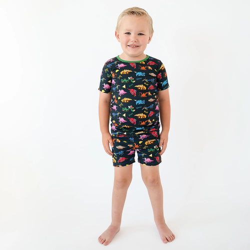 سباق Car Cartoon Kids Bamboo Short Pajama Set