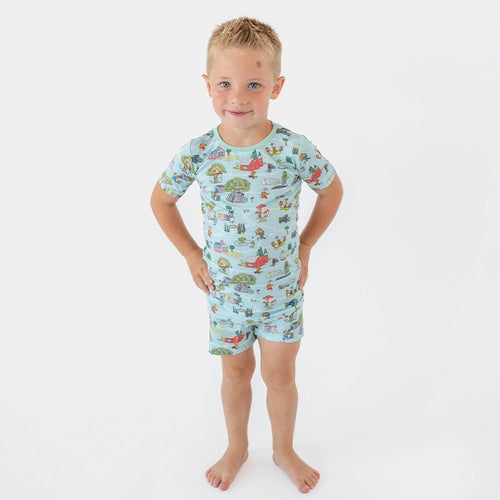 Bear Family Life Kids Bamboo Short Two-Piece Pajama Set