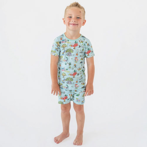 Bear Family Life Kids Bamboo Short Two-Piece Pajama Set