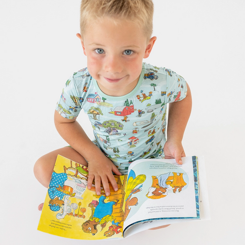 Bear Family Life Kids Bamboo Short Two-Piece Pajama Set