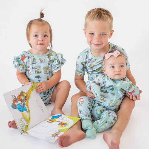 Bear Family Life Kids Bamboo Short Two-Piece Pajama Set