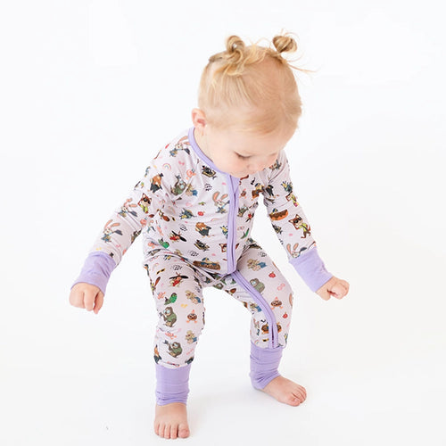 Crazy Zoo Baby Bamboo Zipper Romper Pajamas