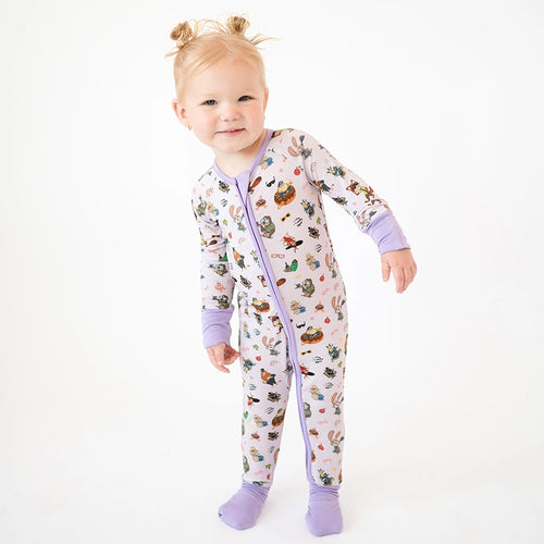 Crazy Zoo Baby Bamboo Zipper Romper Pajamas