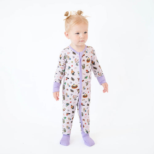 Crazy Zoo Baby Bamboo Zipper Romper Pajamas