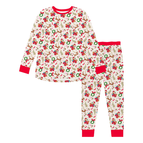 Christmas Green Guy Gift Print Bamboo Women's Pajamas Set