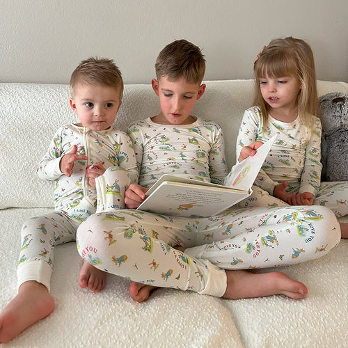 FancyPrince Mother's Day Bunny Love Kid Bamboo Two-Piece Pajama Set