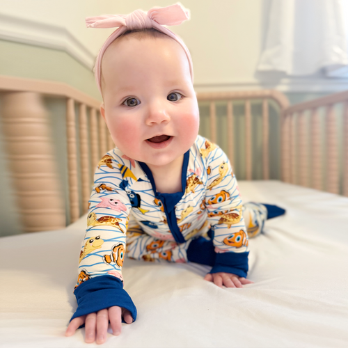 FancyPrince Marine Animals Baby Bamboo Zipper Romper Pajamas