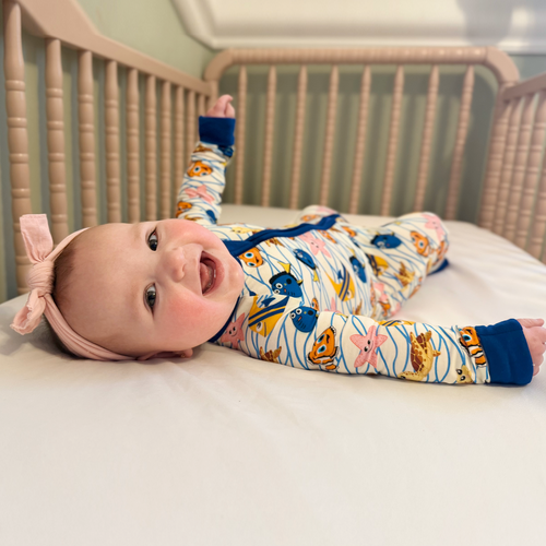 FancyPrince Marine Animals Baby Bamboo Zipper Romper Pajamas