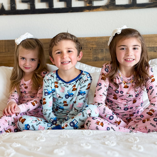 FancyPrince Animal Car Kid Bamboo Two-Piece Pajama Set