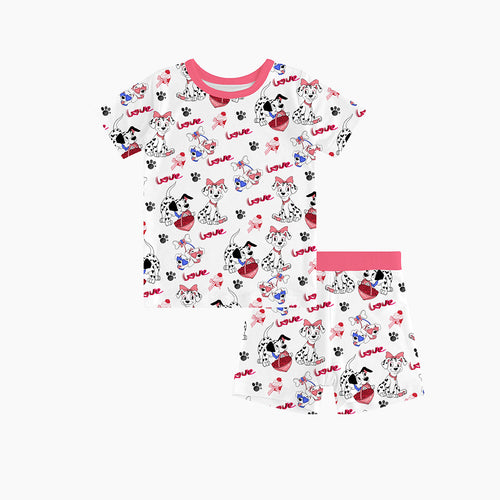 فاخرة فاخرة فالنتين دالماتيان الأطفال الخيزران القصيرة المكونة من قطعتين