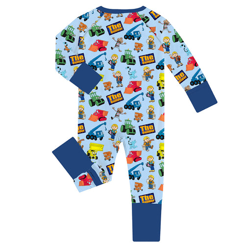 Little Builder Baby Bamboo Zipper Romper Pajamas