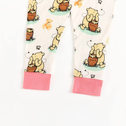 Cute Silly Bear Two-Piece Bamboo Viscose Pajama Set