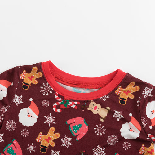 Christmas Red Gift Print Matching Family Pajama Set