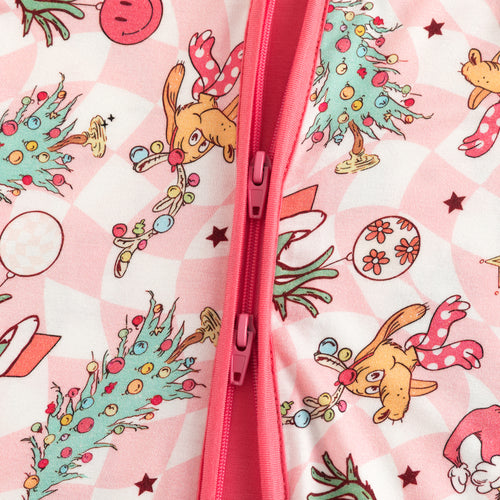 صفقات اليوم عيد الميلاد الكاريكاتير الأخضر شخصية بيبي الوردي الخيزران سحاب رومبير