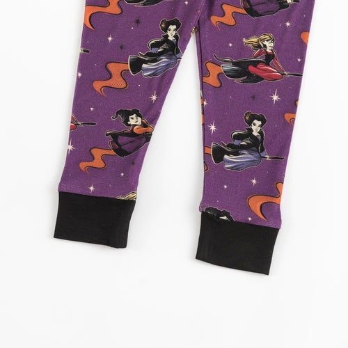 Long Sleeve Pajamas in Halloween Witch Print