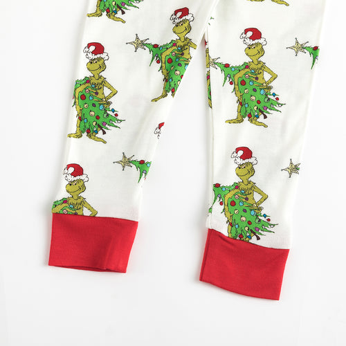 Christmas Tree Green Face Long Sleeve Bamboo 2 Piece Set