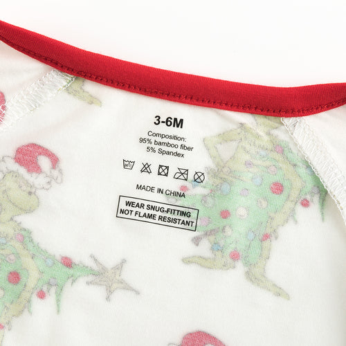 Christmas Tree Green Face Bamboo Zip Romper