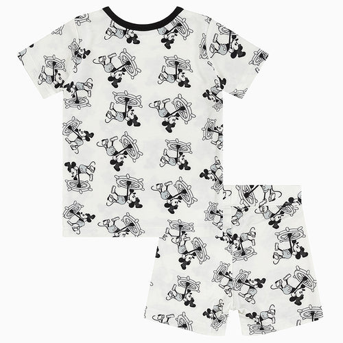 Helmsman Mouse Pattern Bamboo Short Sleeve Pajamas