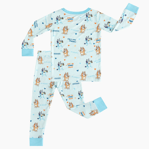 FancyPrince Dog Dancing Kid Bamboo Two-Piece Pajama Set