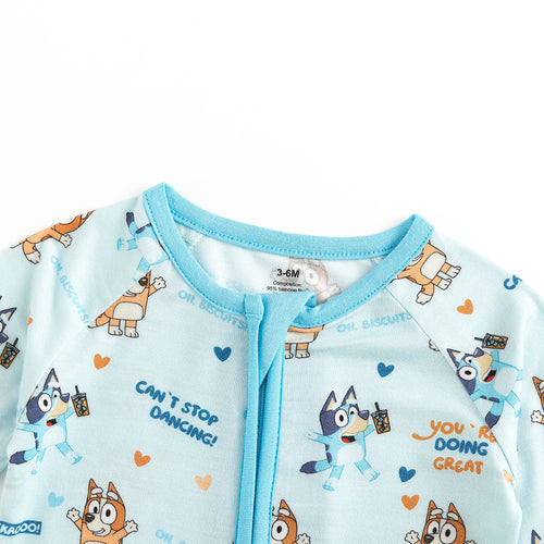 FancyPrince Dog Dancing Baby Bamboo Zipper Romper Pajamas