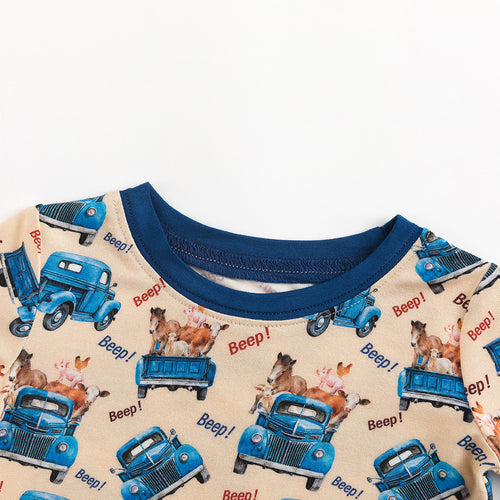 Animal Cargo Truck Farm Two-Piece Pajama Set