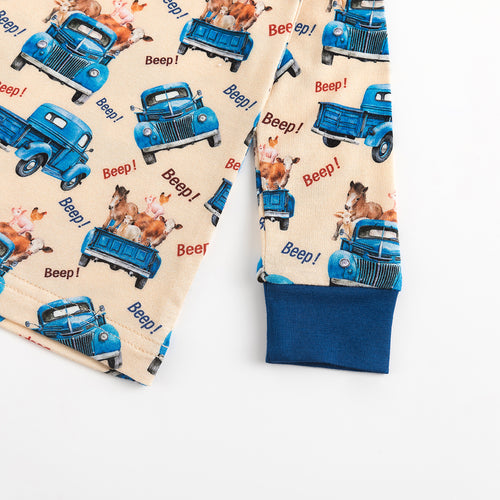 Animal Cargo Truck Farm Two-Piece Pajama Set