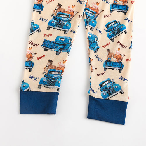 Animal Cargo Truck Farm Two-Piece Pajama Set
