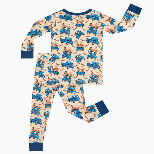 Animal Cargo Truck Farm Two-Piece Pajama Set