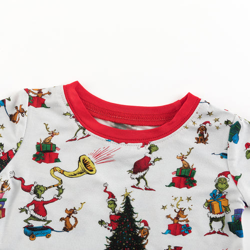 Christmas Sale Gift Green Guy Kid Two-Piece Bamboo Pajama Set