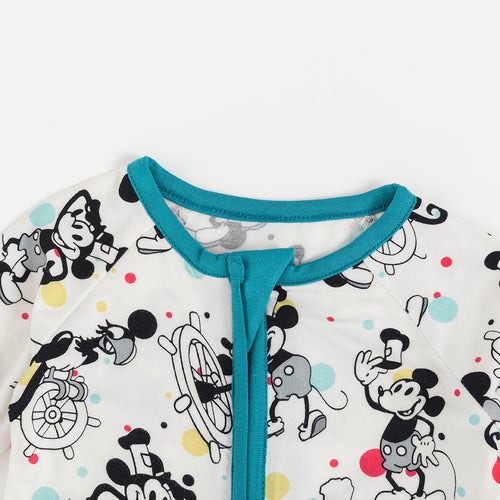 Cartoon Mouse and Ship Print Bamboo Zippered Sleeper