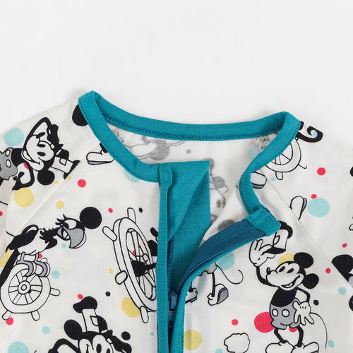 Cartoon Mouse and Ship Print Bamboo Zippered Sleeper