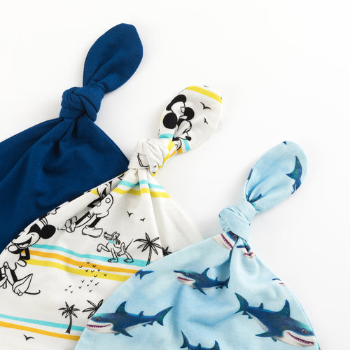 3 Pack Shark&Mouse Print Knotted Cap