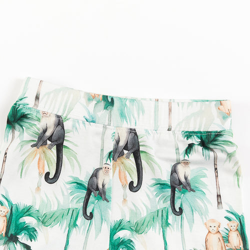 Monkey & Tree Bamboo Kids Short Pajama Set