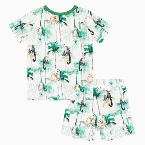 Monkey & Tree Bamboo Kids Short Pajama Set