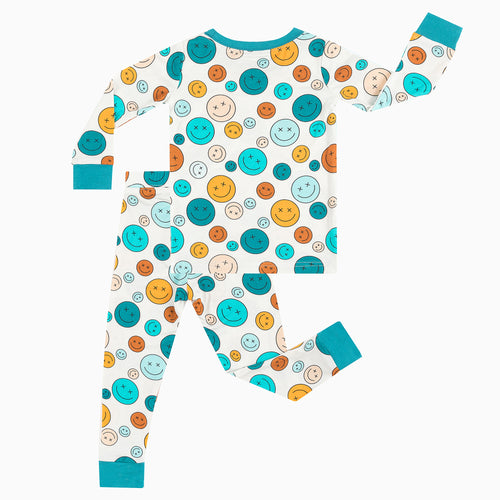 Colorful Smiley Two Piece Bamboo Pajama