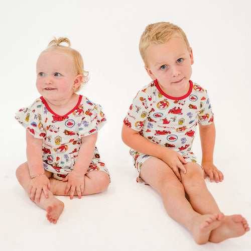 Big Red Dog Twirl Dress With Bodysuit