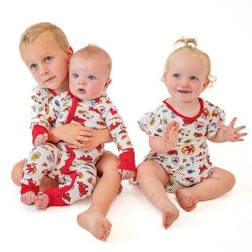 Big Red Dog Kids Bamboo Short Two-Piece Pajama Set