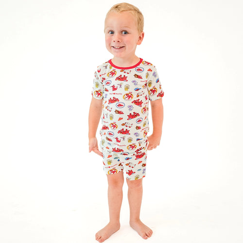 Big Red Dog Kids Bamboo Short Two-Piece Pajama Set