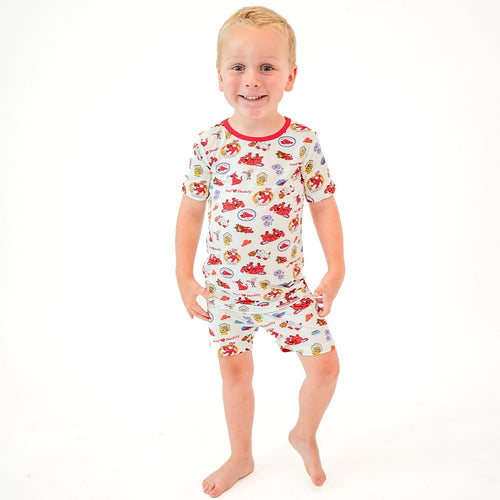 Big Red Dog Kids Bamboo Short Two-Piece Pajama Set