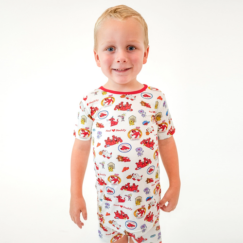 Big Red Dog Kids Bamboo Short Two-Piece Pajama Set