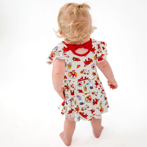 Big Red Dog Twirl Dress With Bodysuit